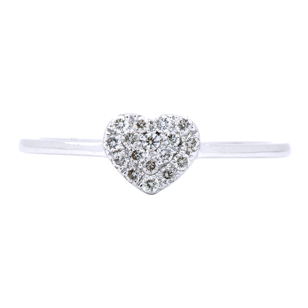 18K White Gold Fashion Diamond Ring, 0.13ct