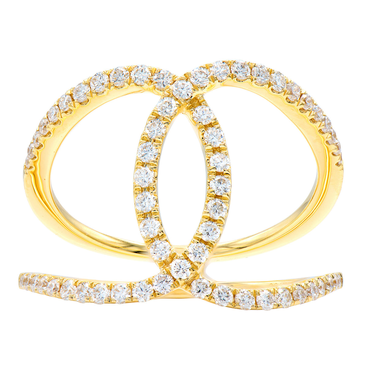 14K Yellow Gold Overlay Ring, 0.5ct