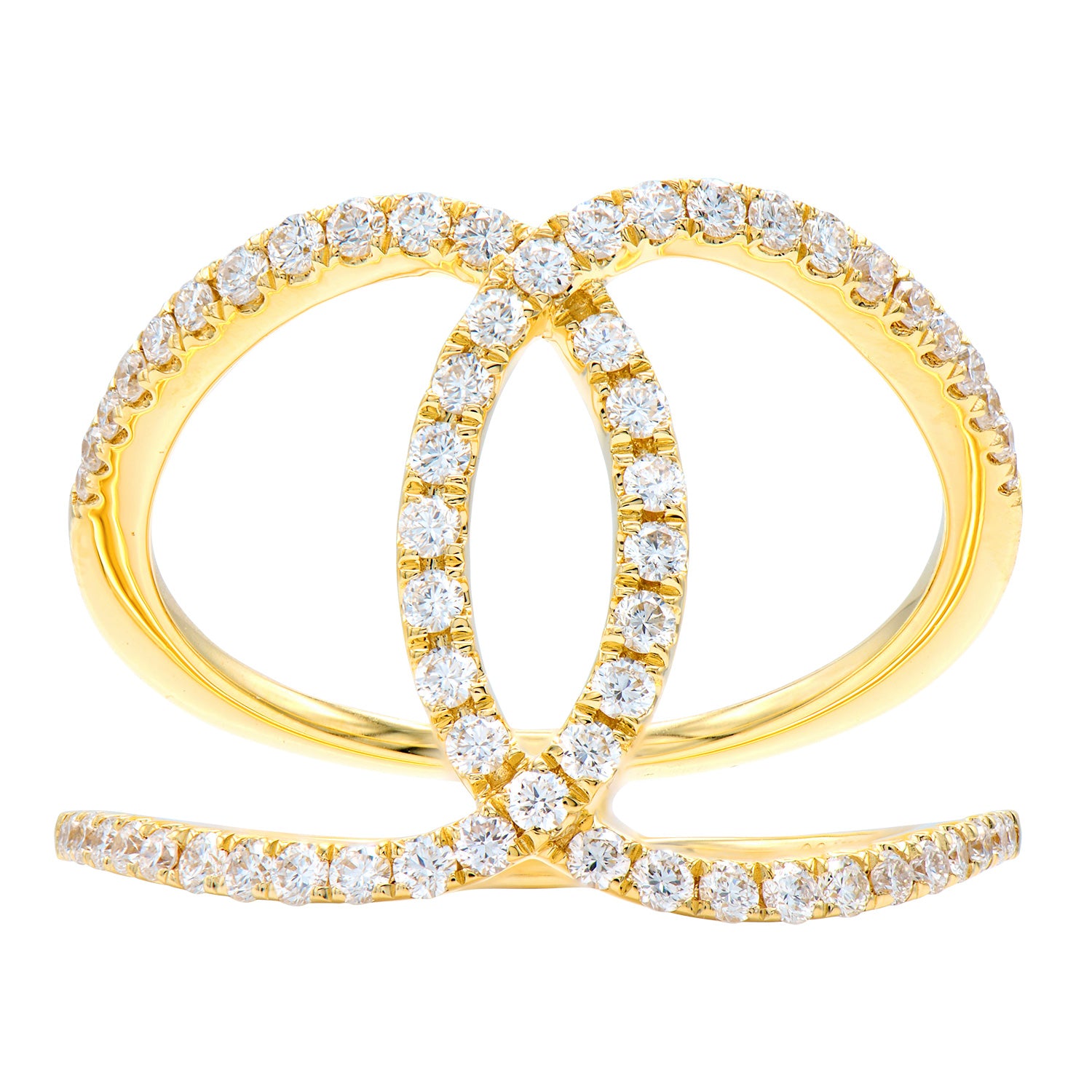 14K Yellow Gold Overlay Ring, 0.5ct