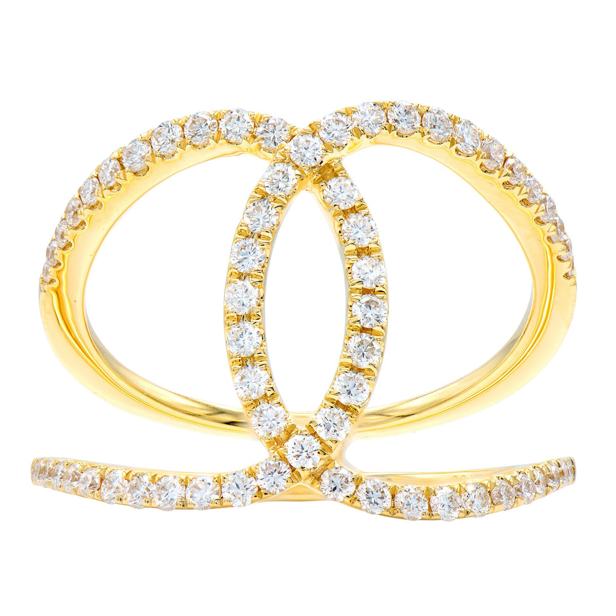 14K Yellow Gold Overlay Ring, 0.5ct
