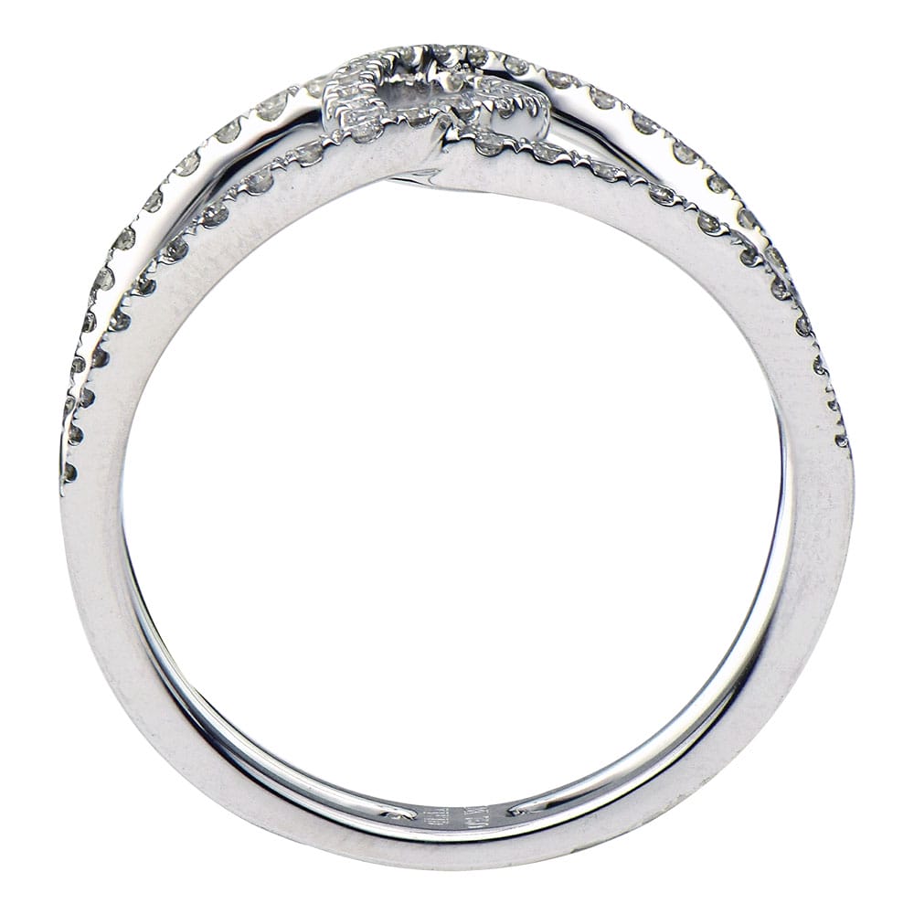 14K White Gold Overlay Ring, 0.48ct