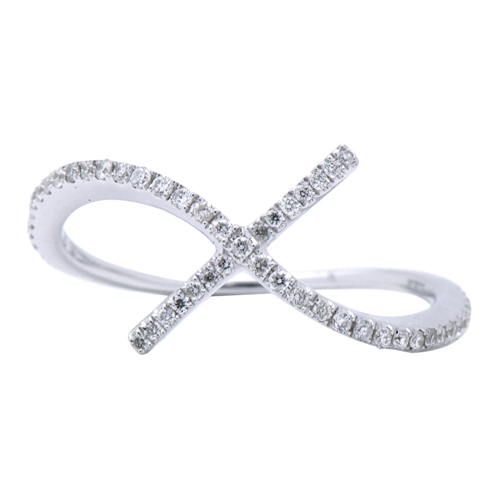 18K White Gold Fashion Diamond Ring, 0.18ct