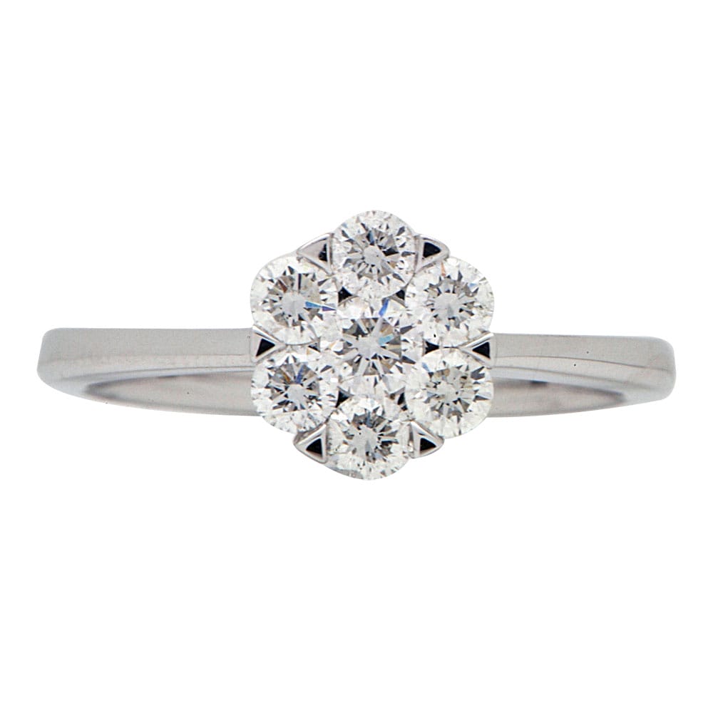 18K White Gold Fashion Diamond Ring, 0.56ct