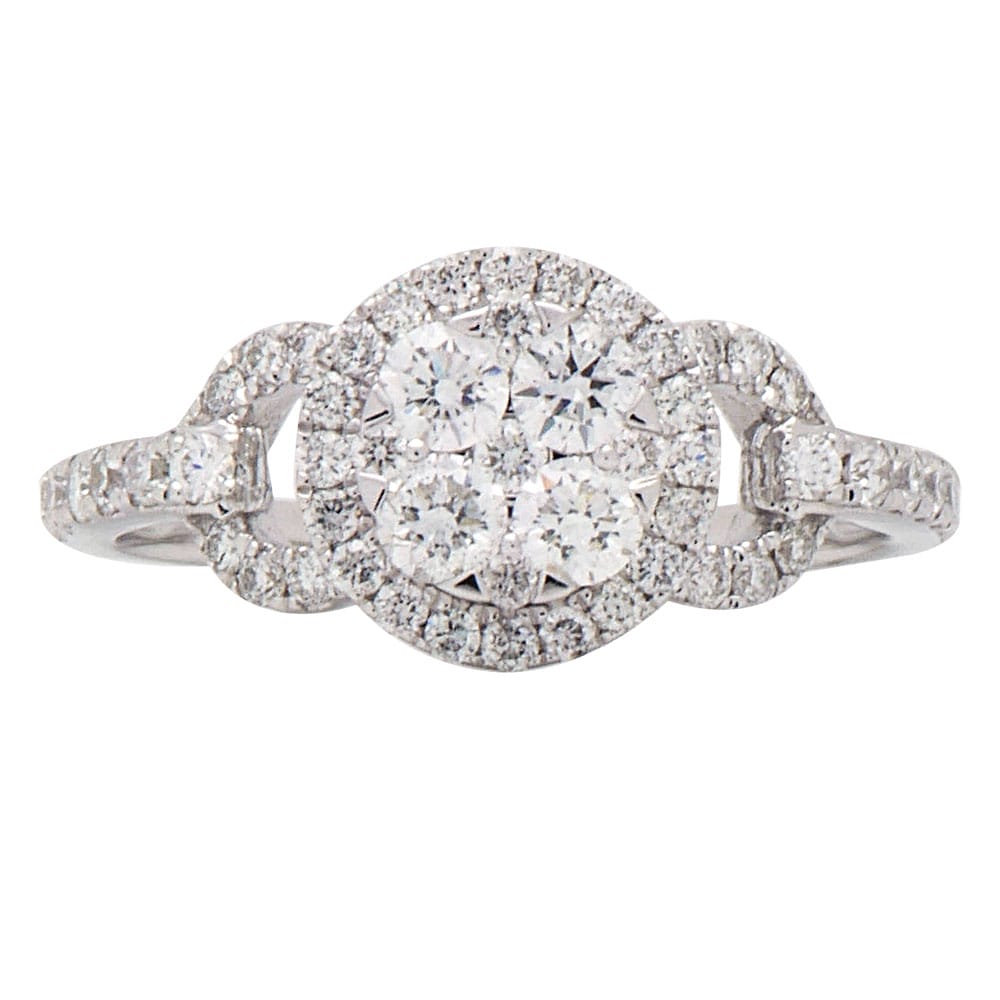 18K White Gold Fashion Diamond Ring, 0.84ct