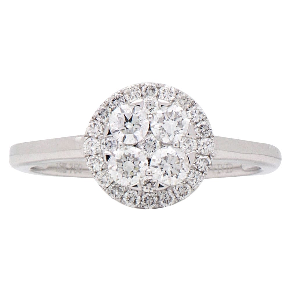 18K White Gold Fashion Diamond Ring, 0.56ct