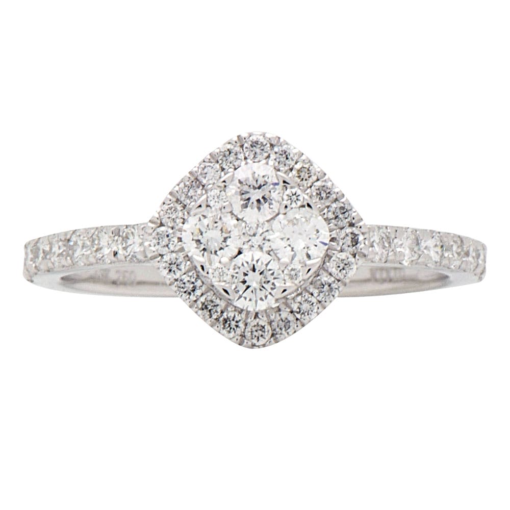 18K White Gold Fashion Diamond Ring, 0.6ct