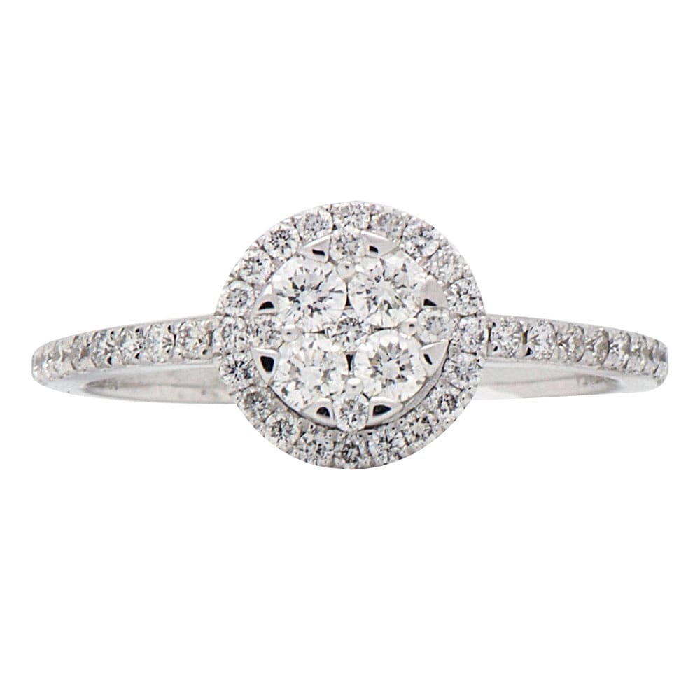 18K White Gold Fashion Diamond Ring, 0.52ct