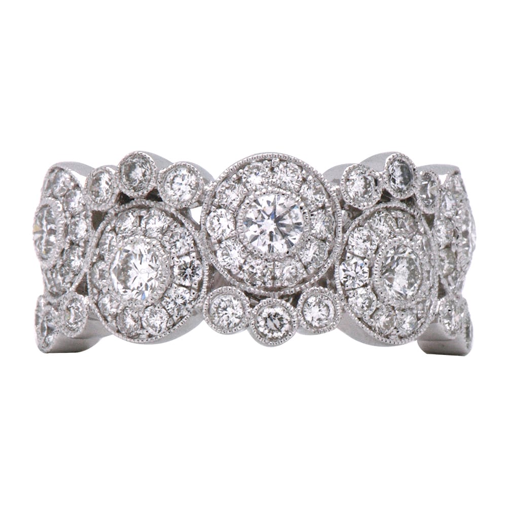 18K White Gold Fashion Diamond Ring, 1.57ct