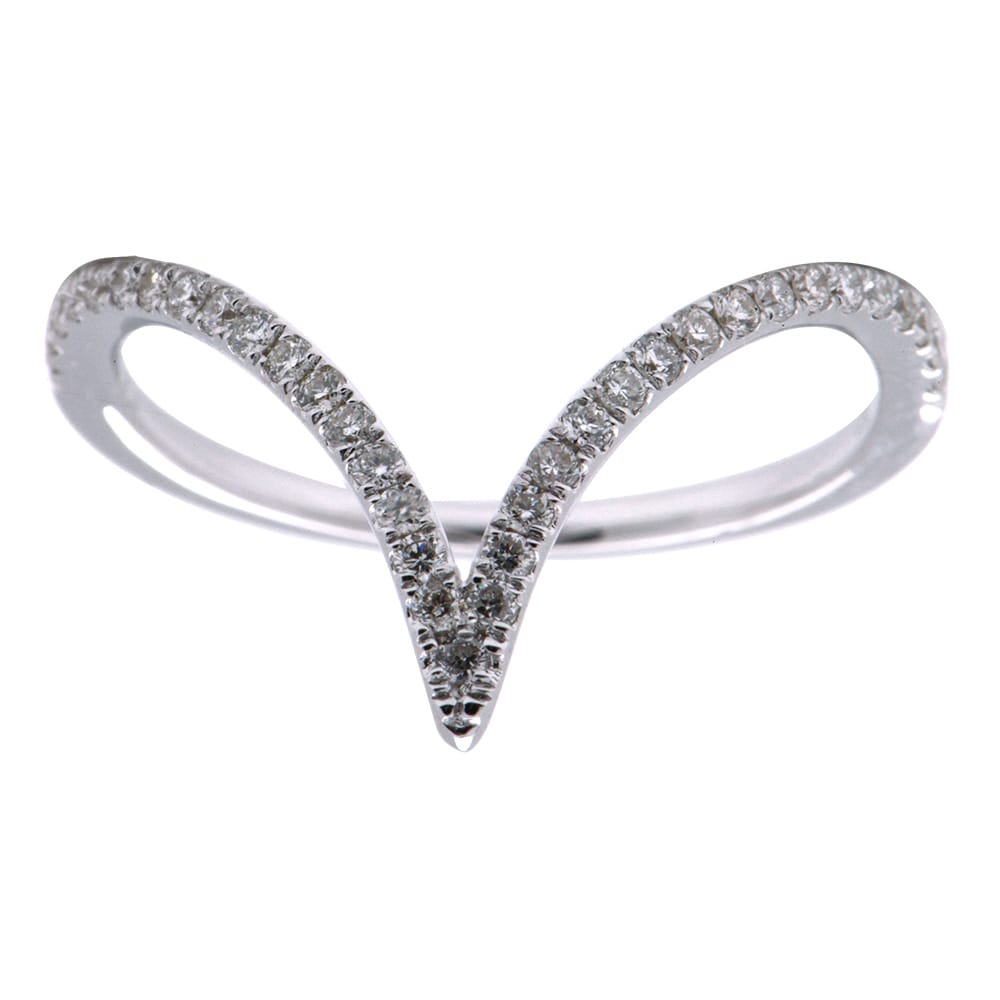 18K White Gold Fashion Diamond Ring, 0.19ct
