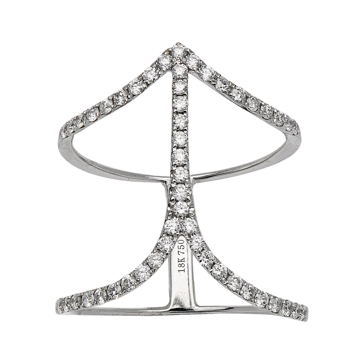 18K White Gold Fashion Diamond Ring, 0.5ct