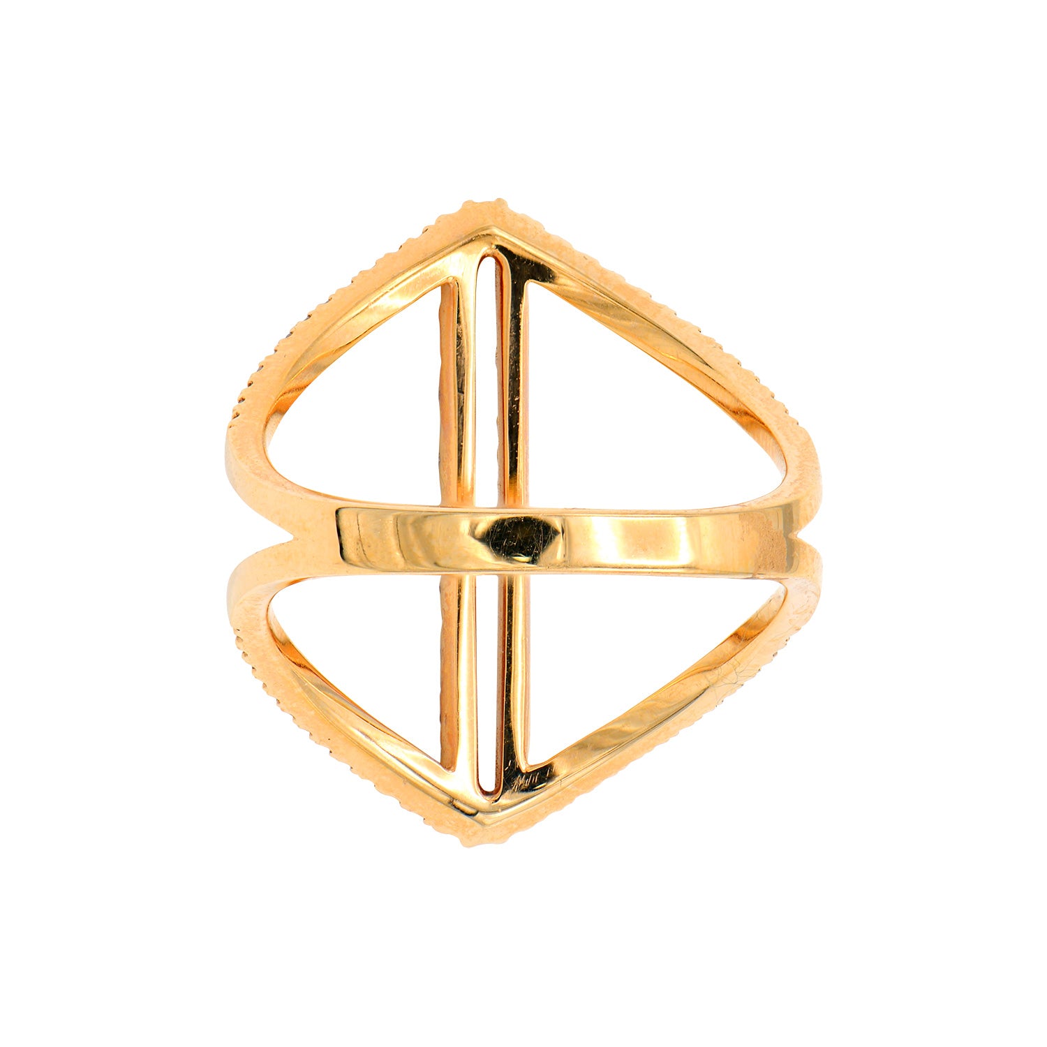 18K Rose Gold Fashion Diamond Ring, 0.34ct