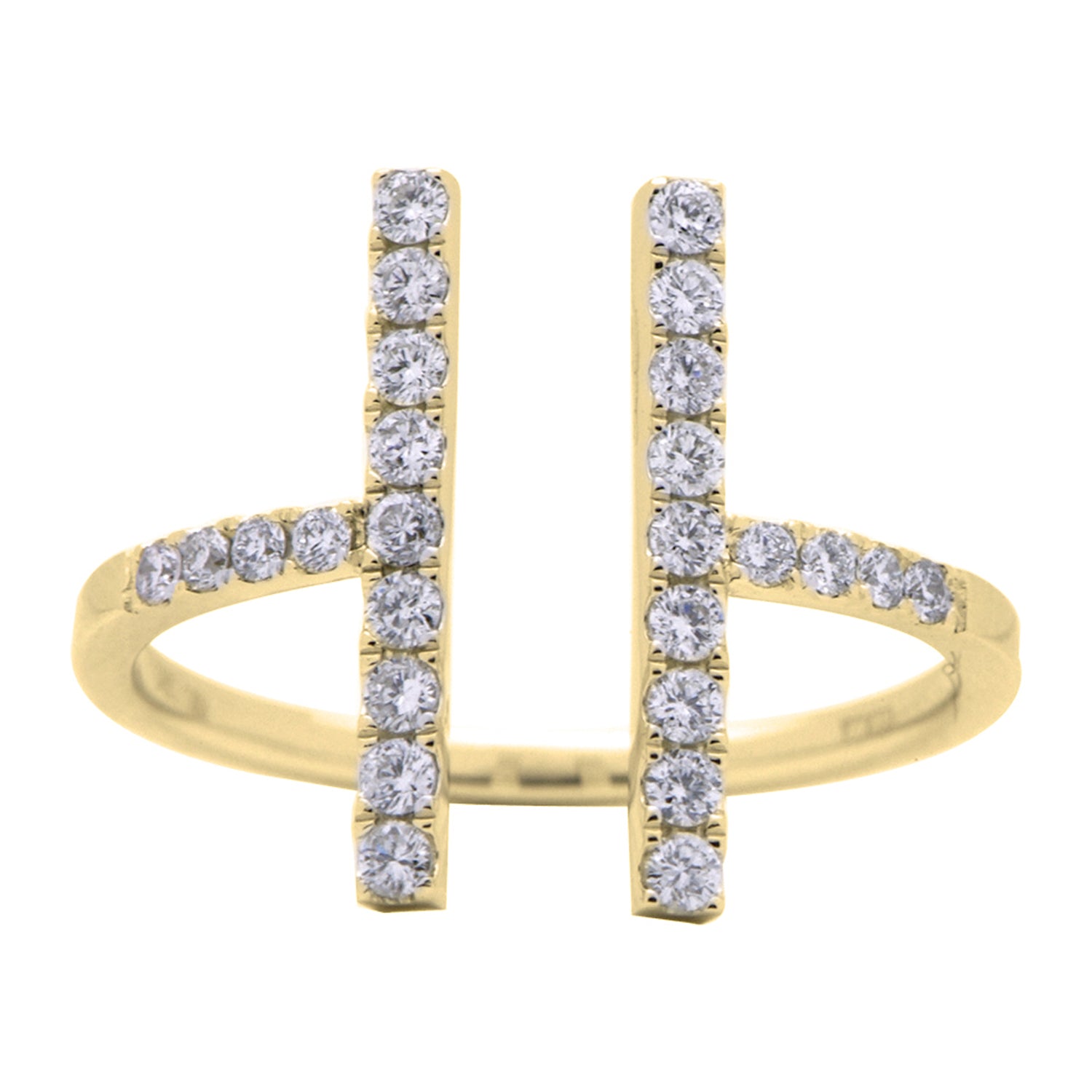 18K Yellow Gold Fashion Diamond Ring, 0.39ct