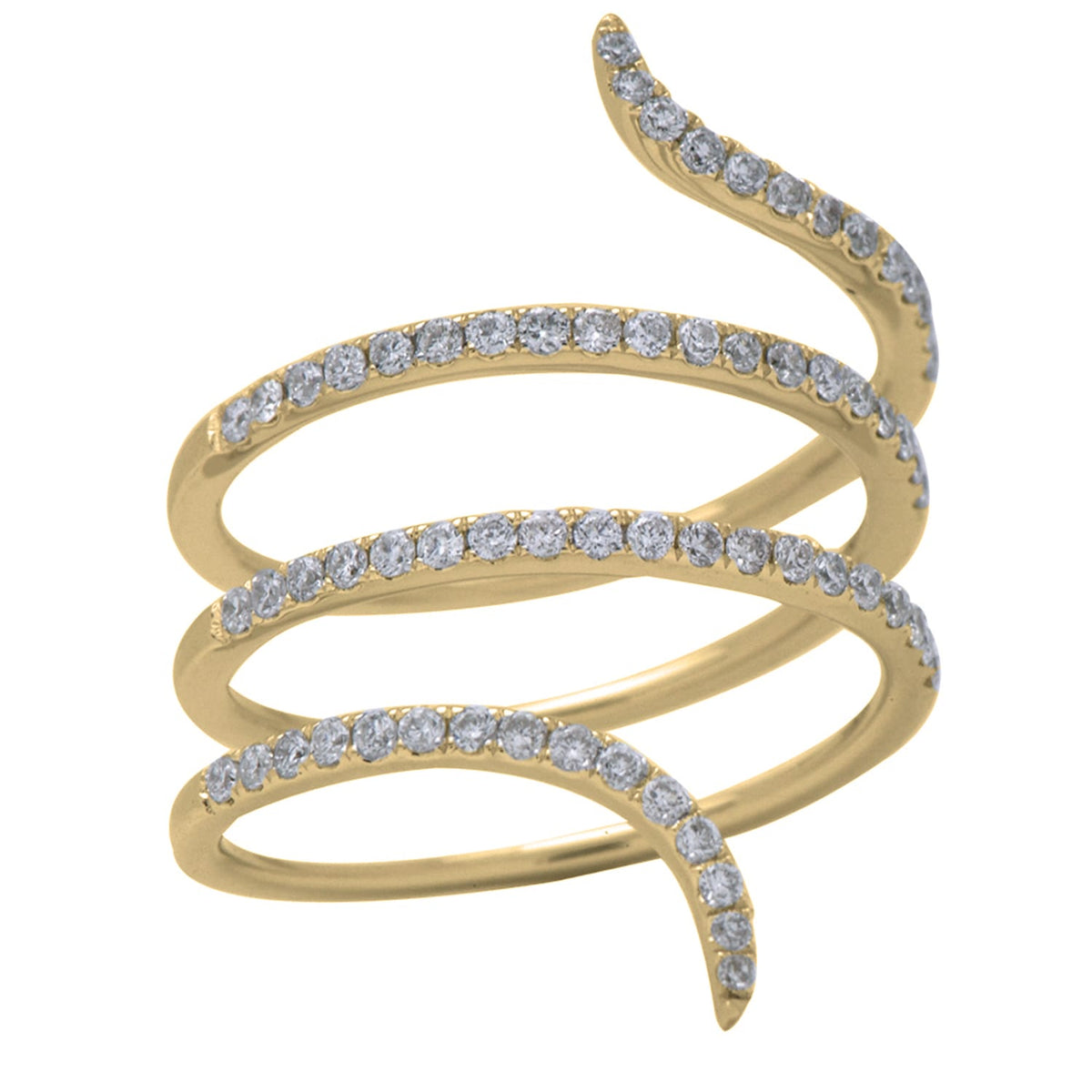 18K Yellow Gold Diamond Ring, 0.5ct