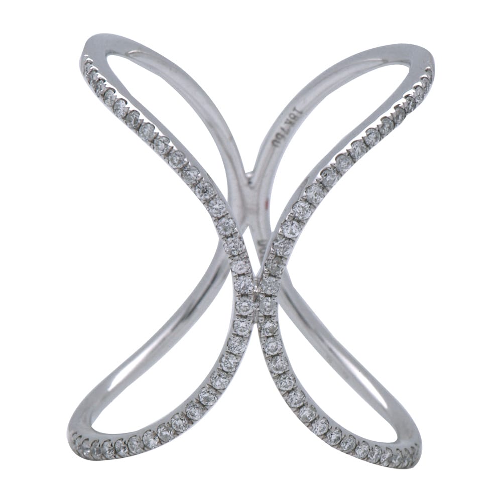 18K White Gold Fashion Diamond Ring, 0.27ct