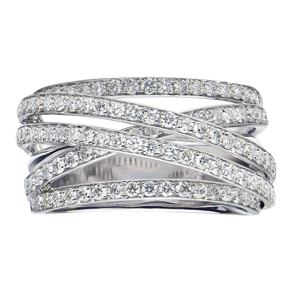 18K White Gold Fashion Diamond Ring, 1.07ct