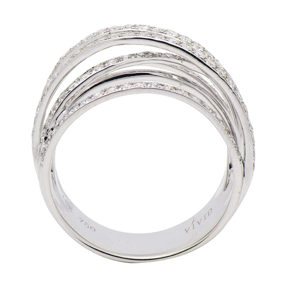 18K White GoldR Fashion Diamond Ring, 1ct