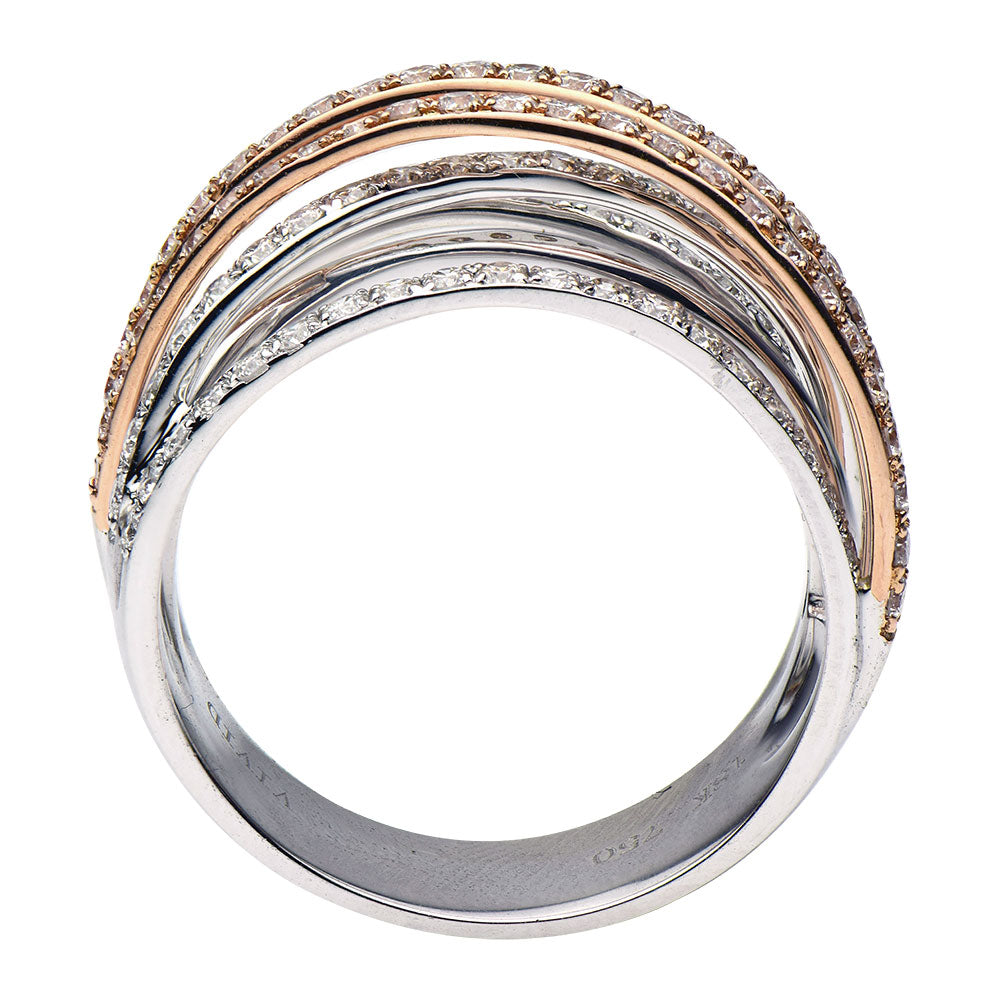 18K White GoldR Fashion Diamond Ring, 1ct
