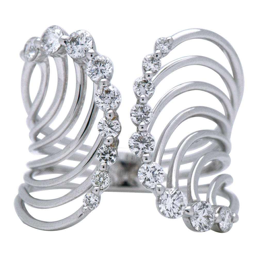 AR153574 - Ring 14KW/4.1G 10RD-0.70CT 8RD-0.22CT