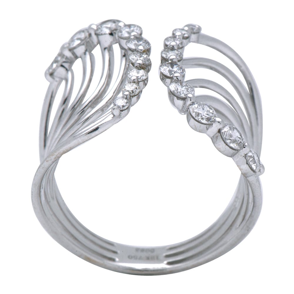 18K White Gold Diamond Ring, 0.92ct