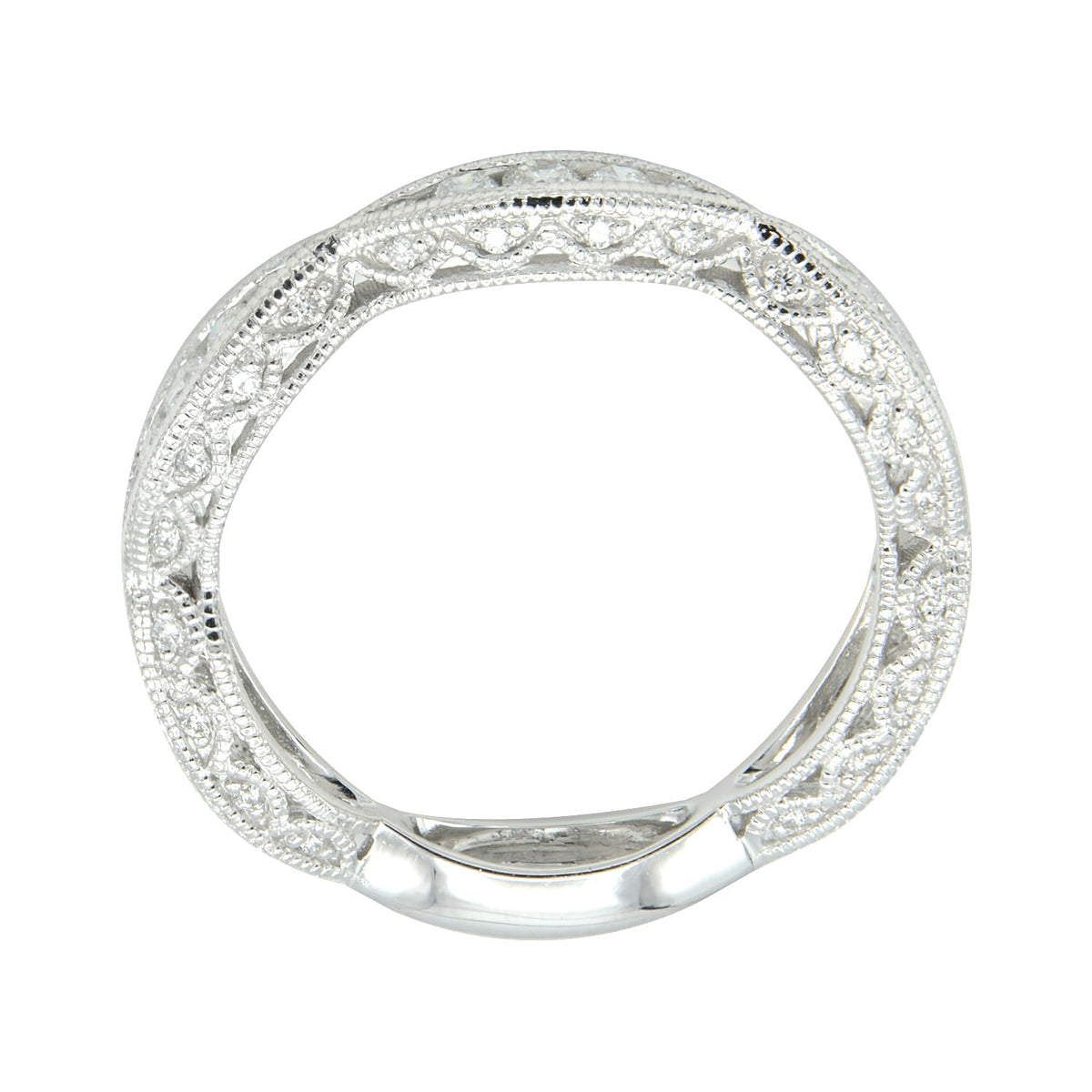 18K White Gold Diamond Band, 0.6ct