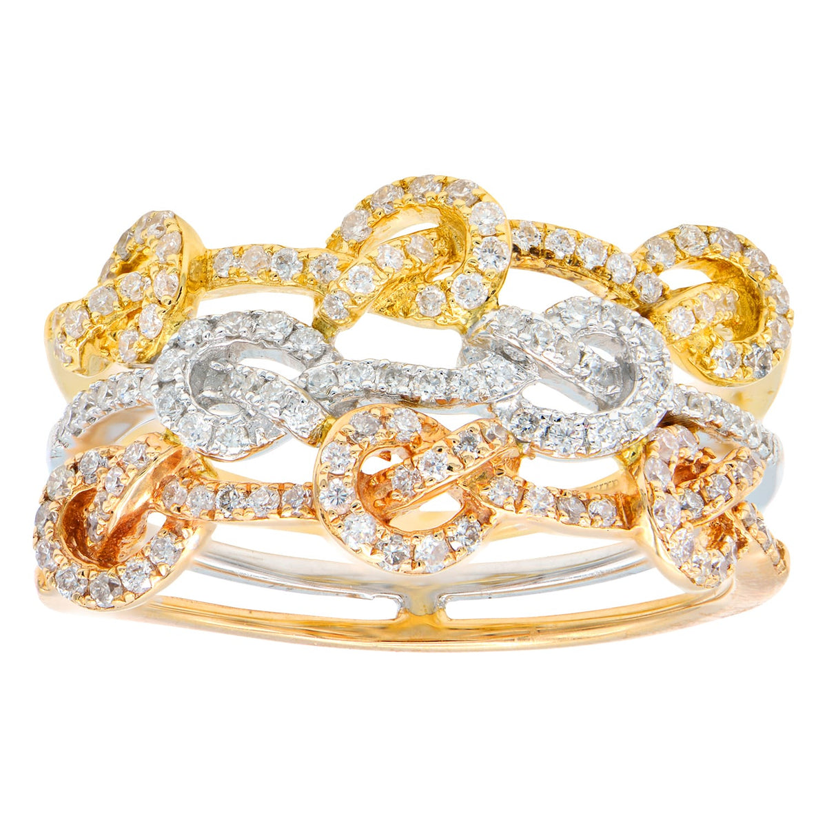 18K White GoldYR Fashion Ring, 0.49ct