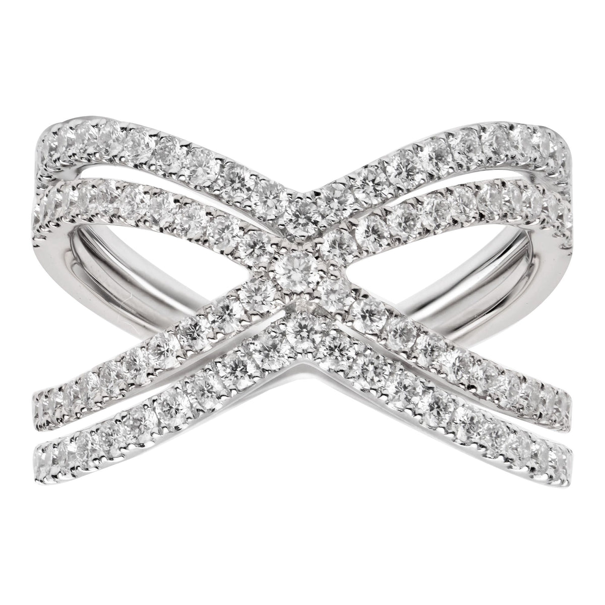 18K White Gold Fashion Diamond Ring, 0.96ct