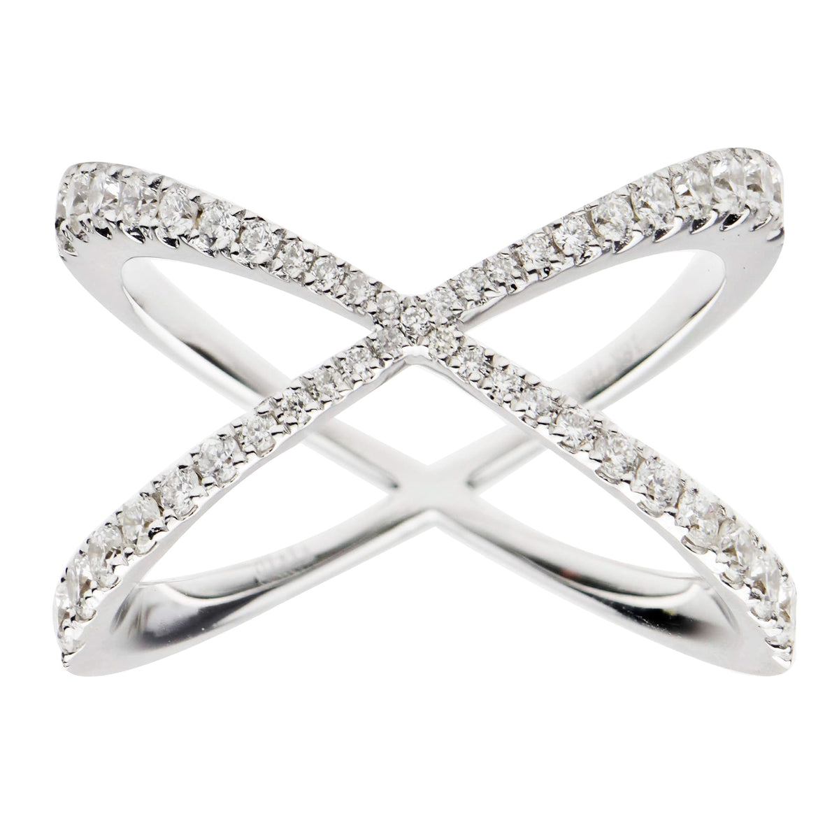 18K White Gold Fashion Diamond Ring, 0.61ct