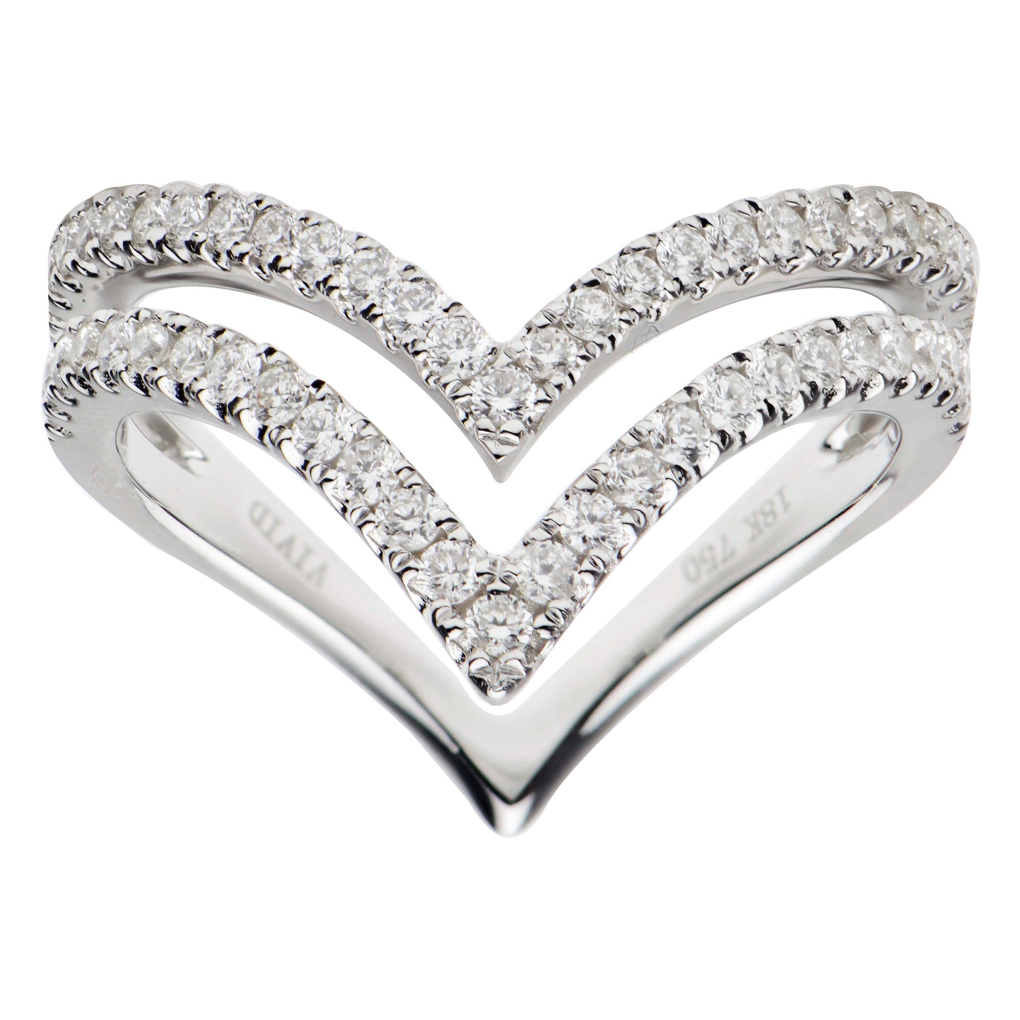 18K White Gold Fashion Diamond Ring, 0.45ct