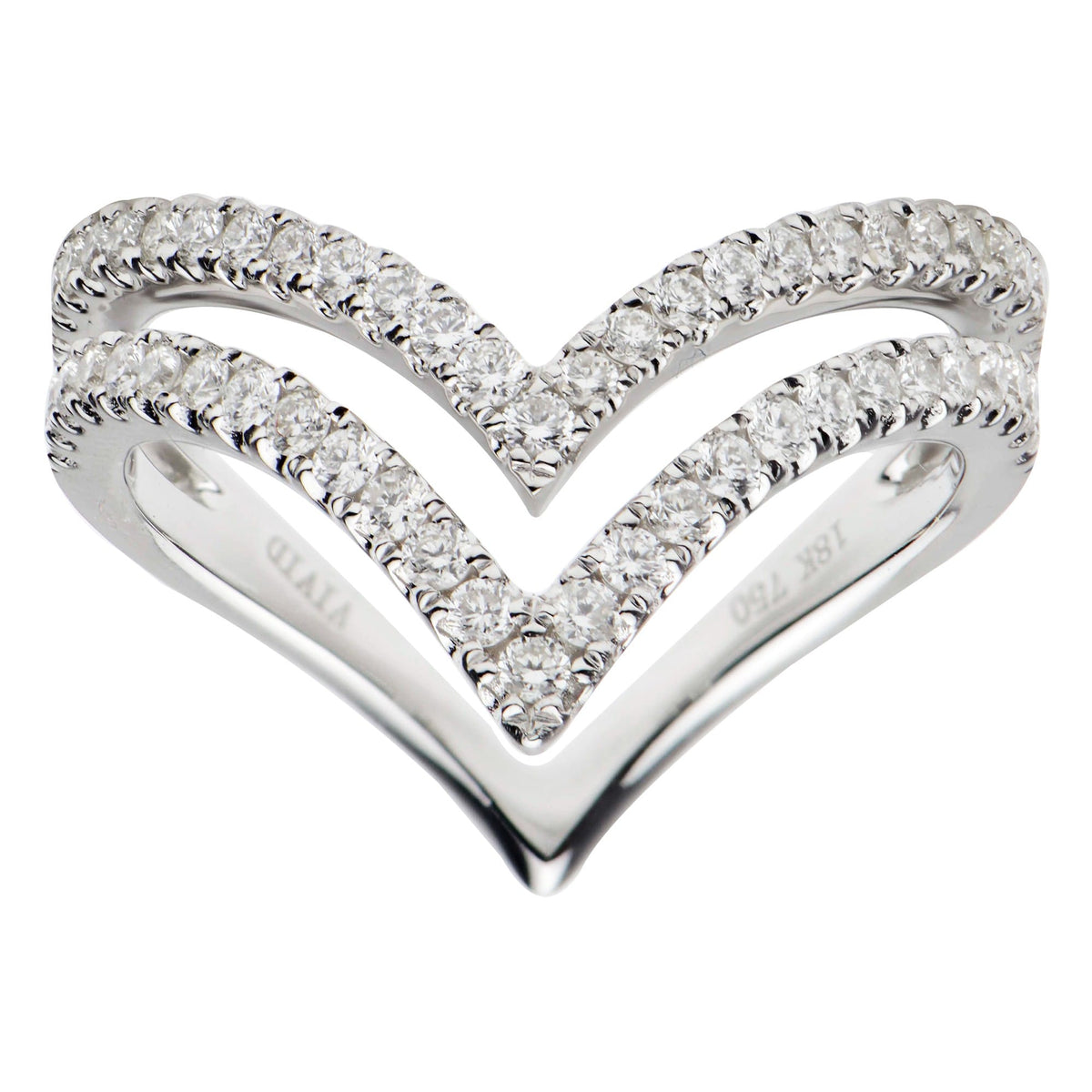 18K White Gold Fashion Diamond Ring, 0.45ct