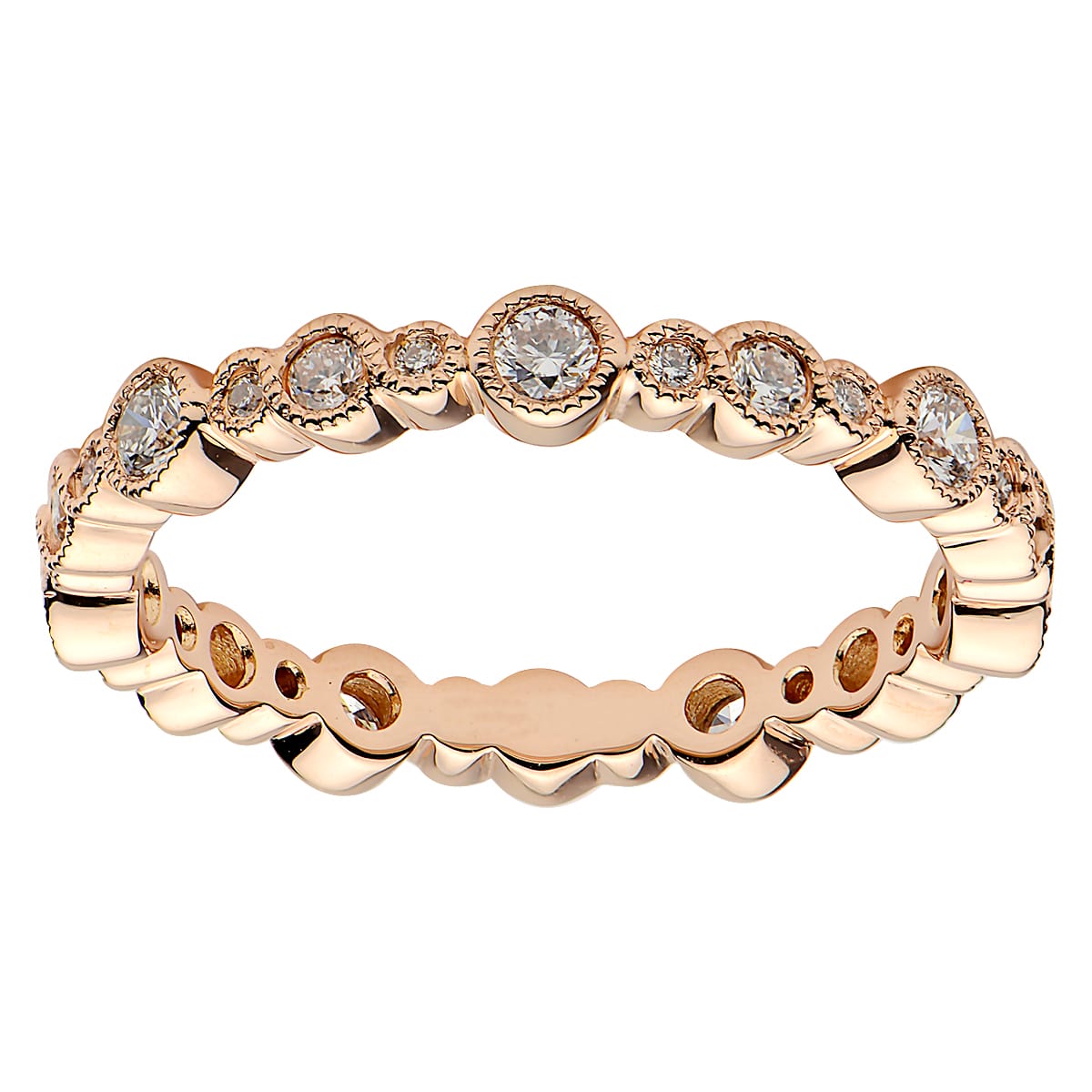 18K Rose Gold Diamond Band, 0.51ct