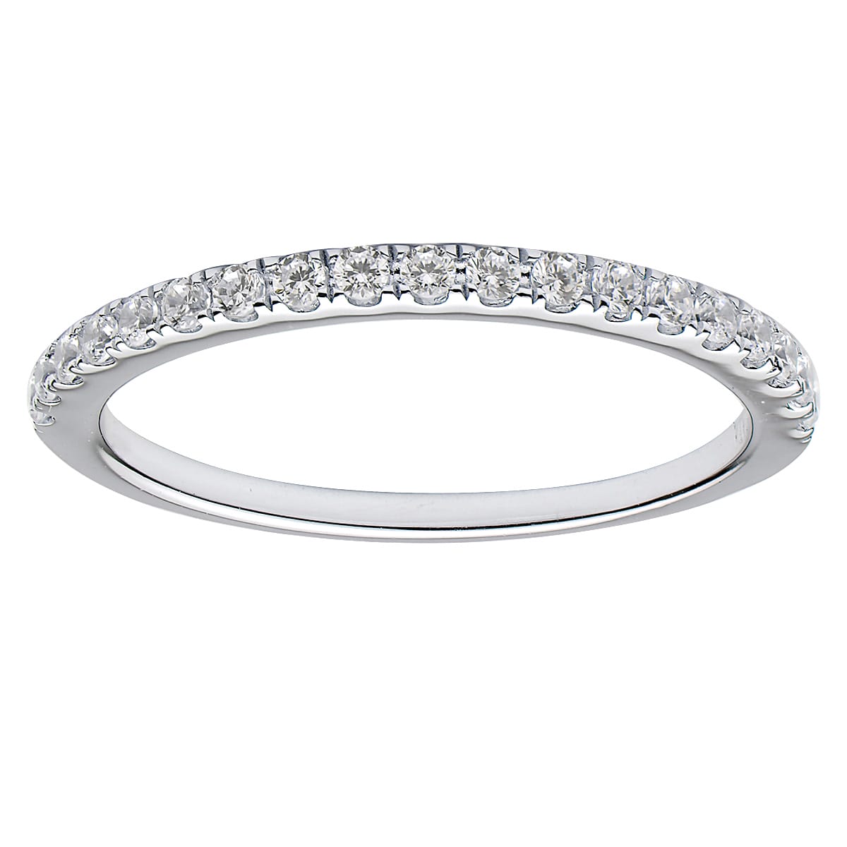 18K White Gold Diamond Band, 0.22ct