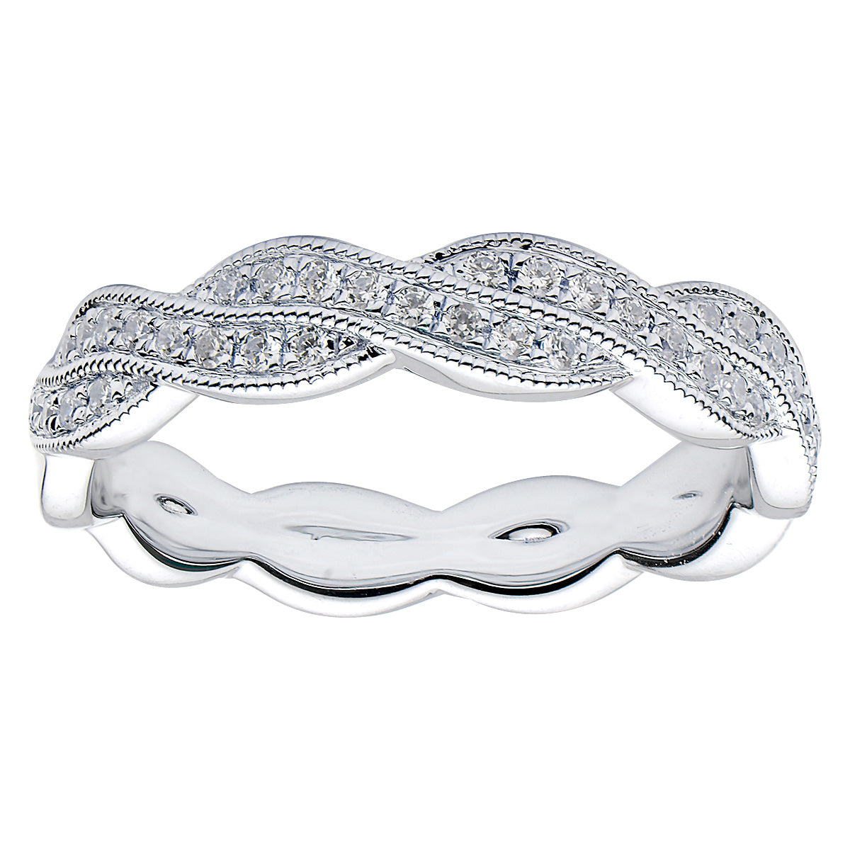 18KW Diamond Band, 7-8mm