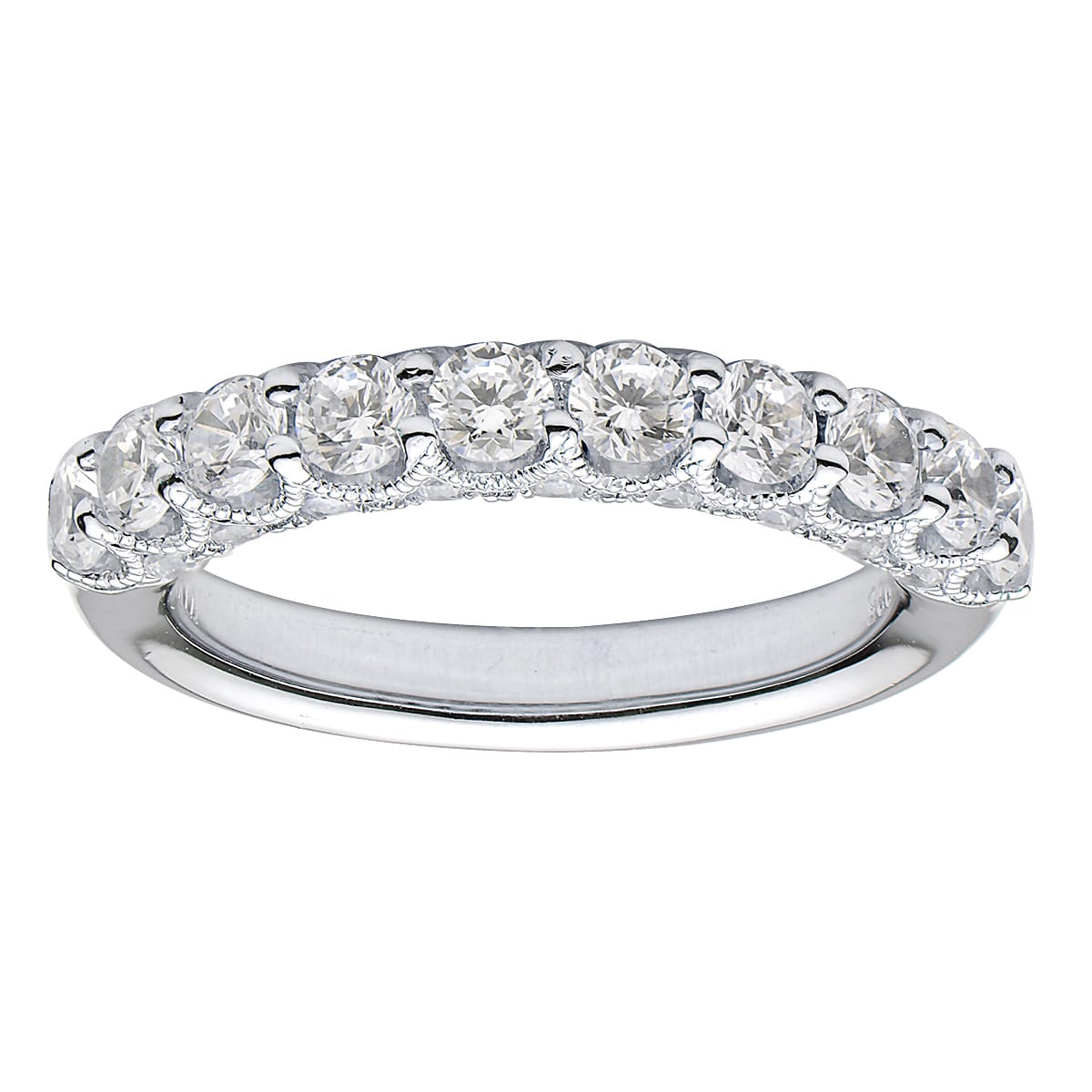 18K White Gold Diamond Band, 1.19ct