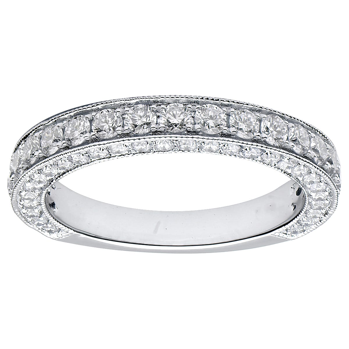 18K White Gold Diamond Band, 1.07ct