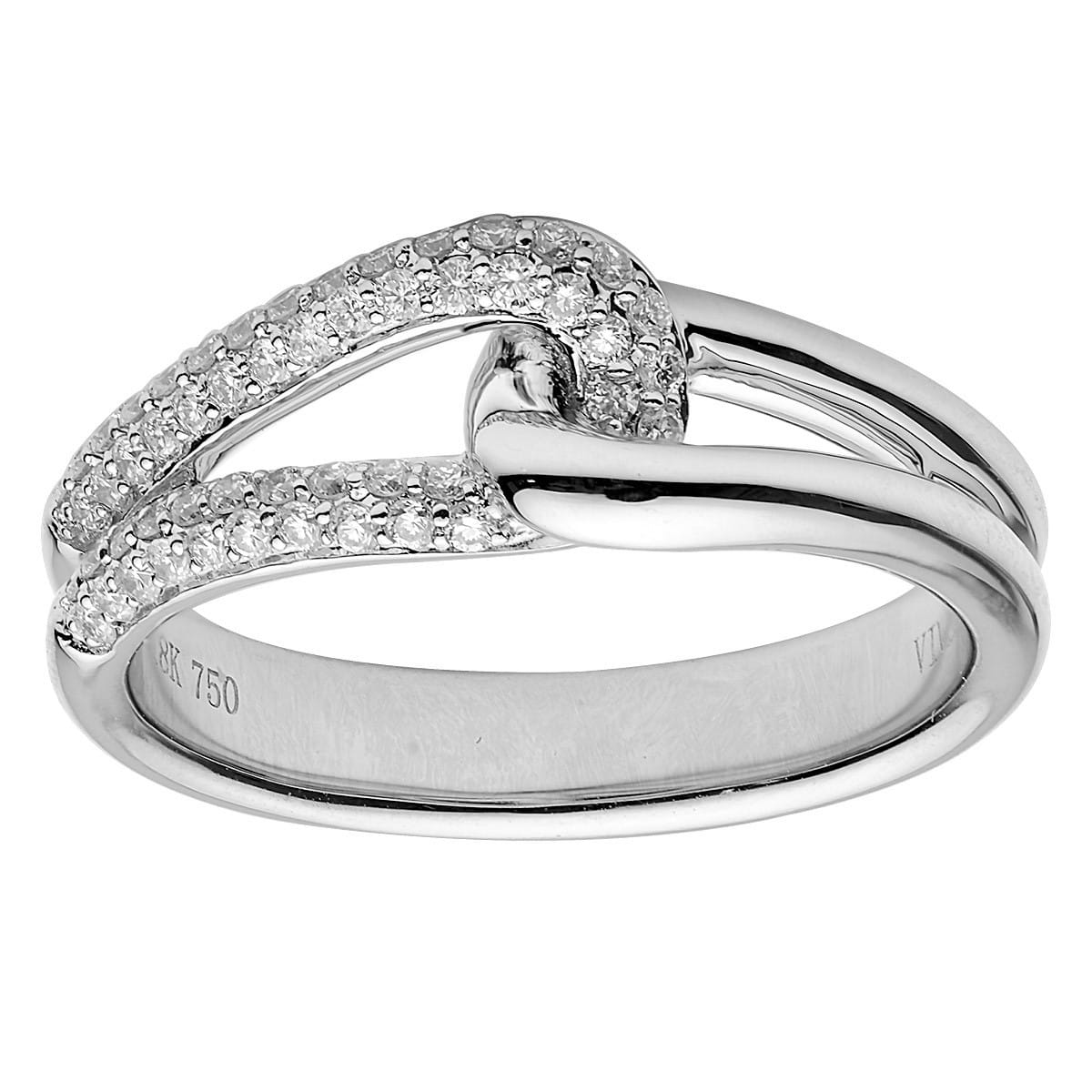 18K White Gold Fashion Diamond Ring, 0.28ct
