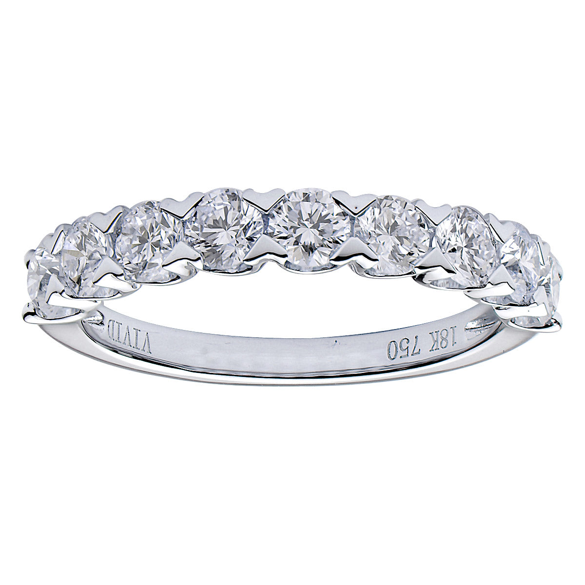 18K White Gold Diamond Band, 1.09ct
