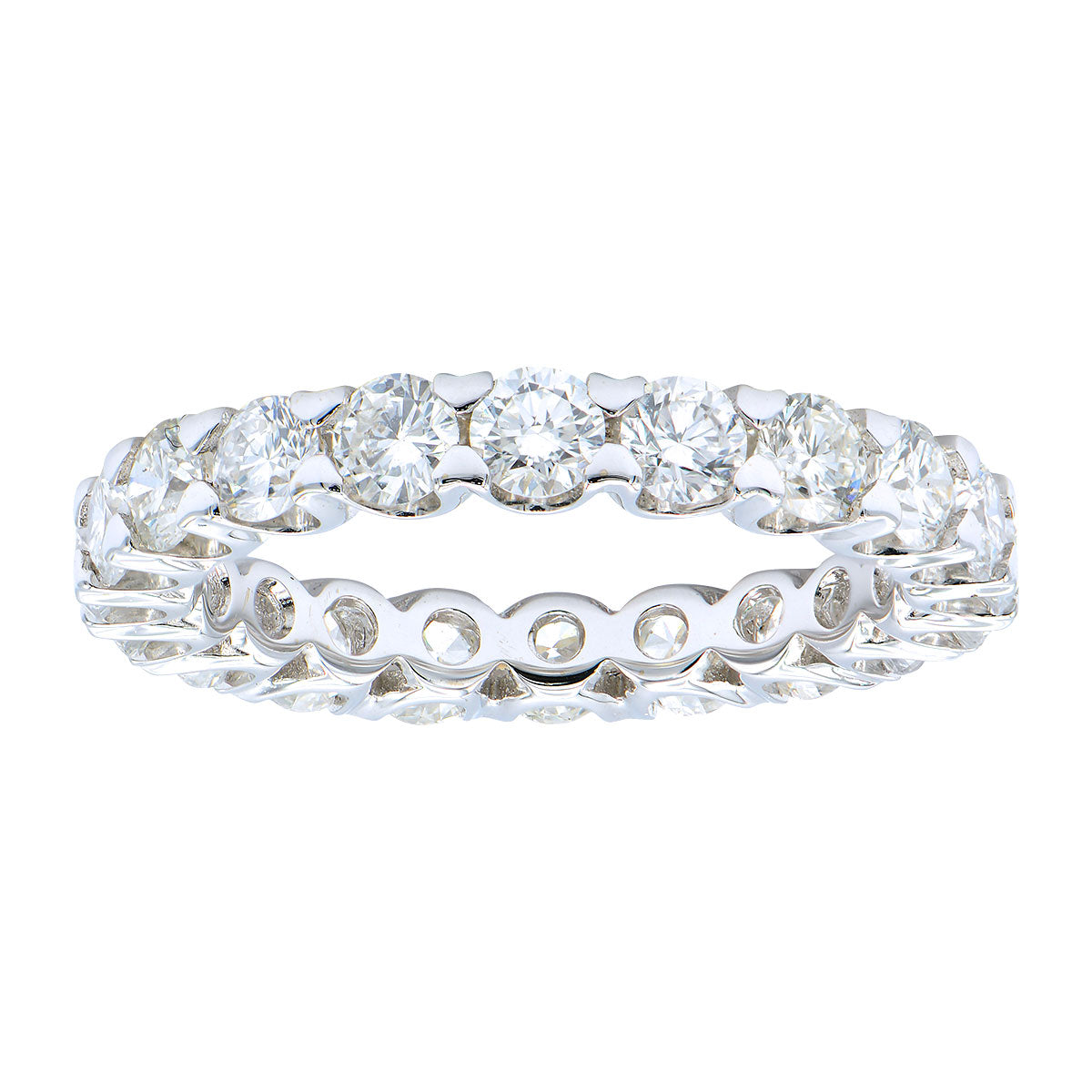 18K White Gold Diamond Band, 2.2ct