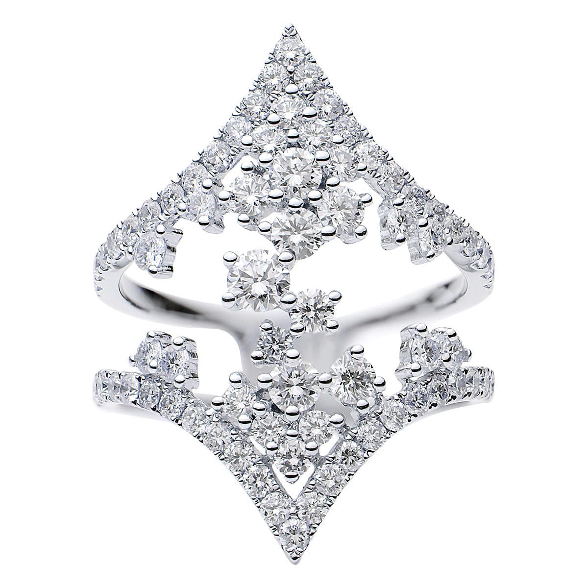 18K White Gold Fashion Diamond Ring, 1.53ct