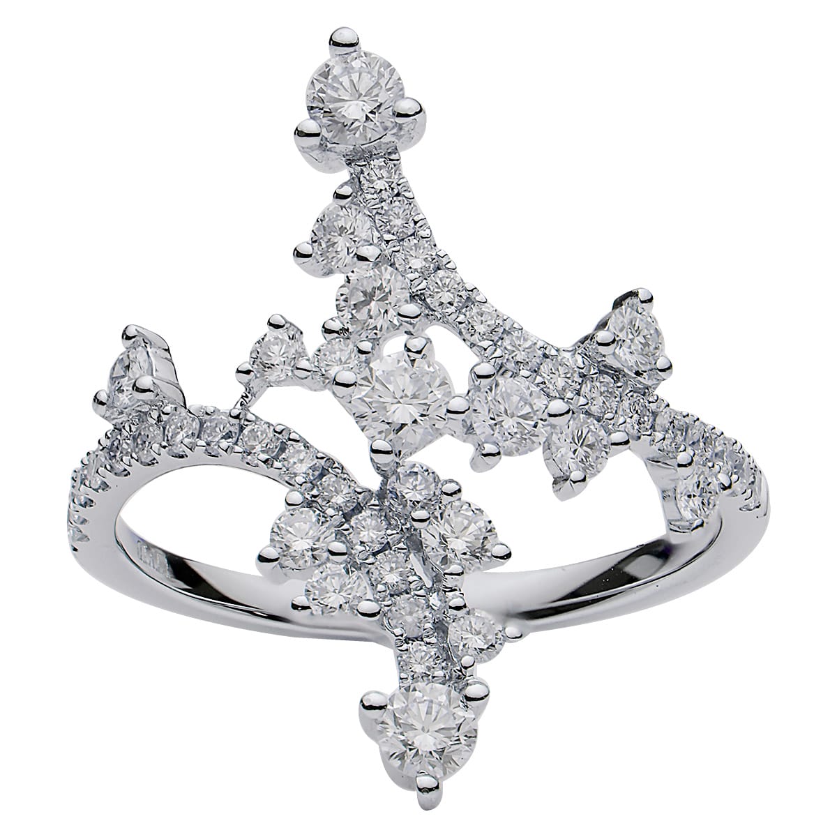 18K White Gold Fashion Diamond Ring, 0.8ct
