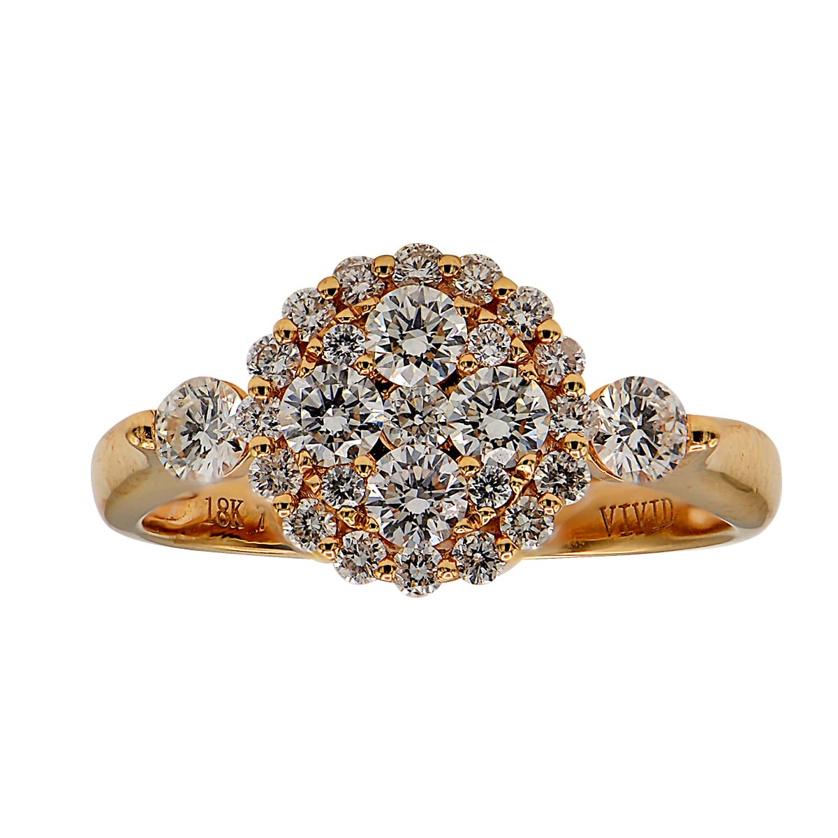 18K Rose Gold Fashion Diamond Ring, 0.85ct