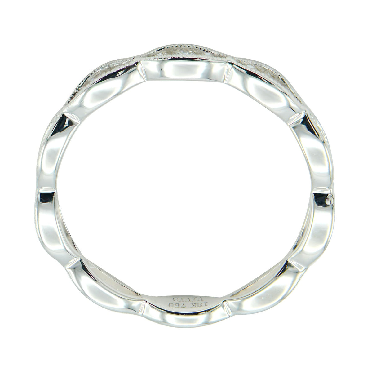 18K White Gold Diamond Band, 0.23ct