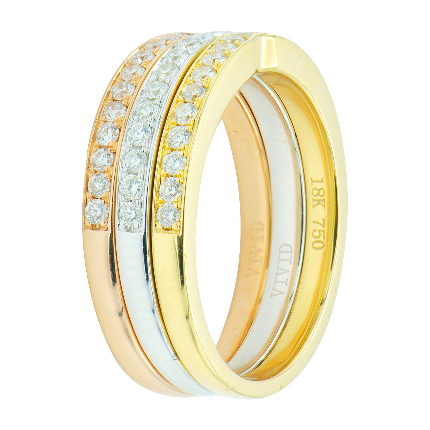 18K Rose Gold Fashion Diamond Ring, 0.85ct