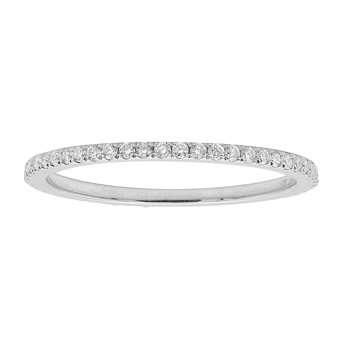 18K White Gold Diamond Band, 0.3ct