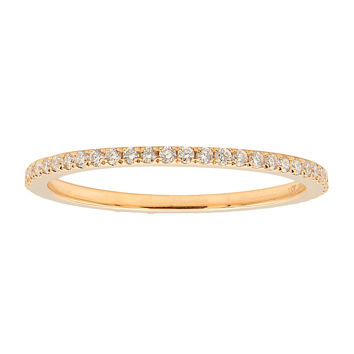 18K Rose Gold Diamond Band, 0.28ct