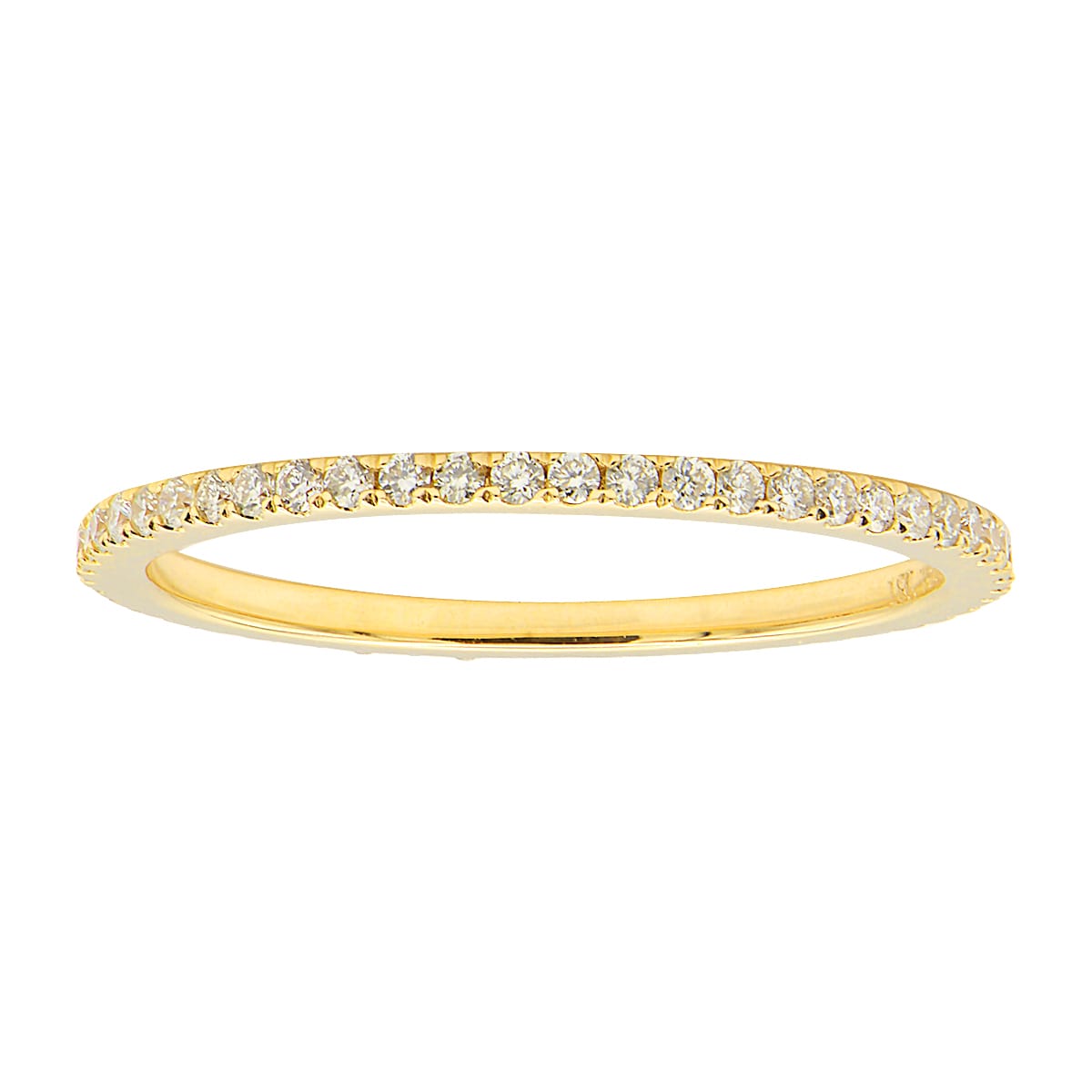 18K Yellow Gold Diamond Band, 0.27ct