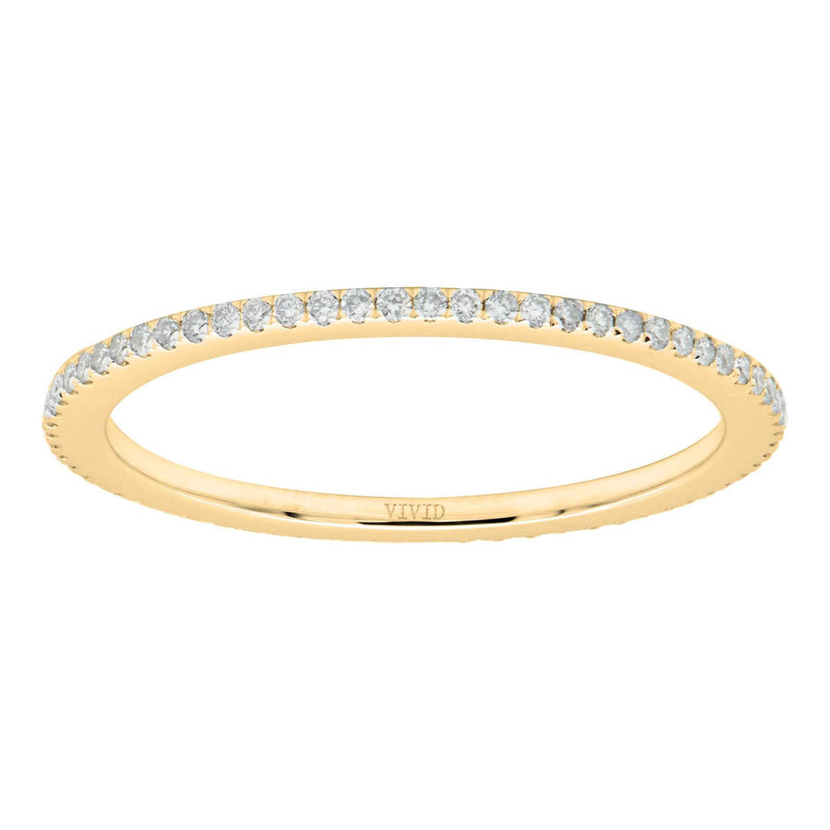 18K Yellow Gold Diamond Band, 0.12ct