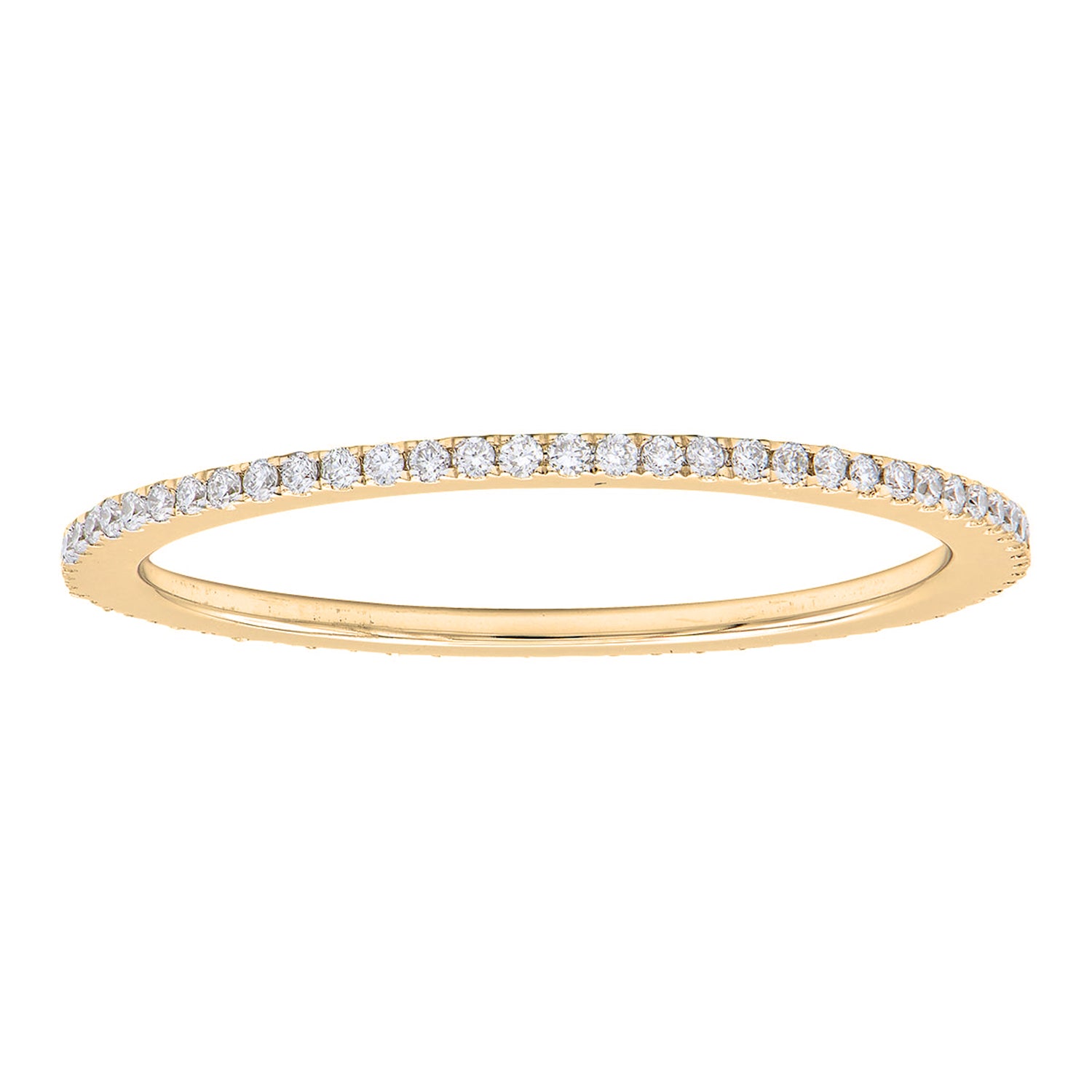 18K Yellow Gold Diamond Band, 0.12ct