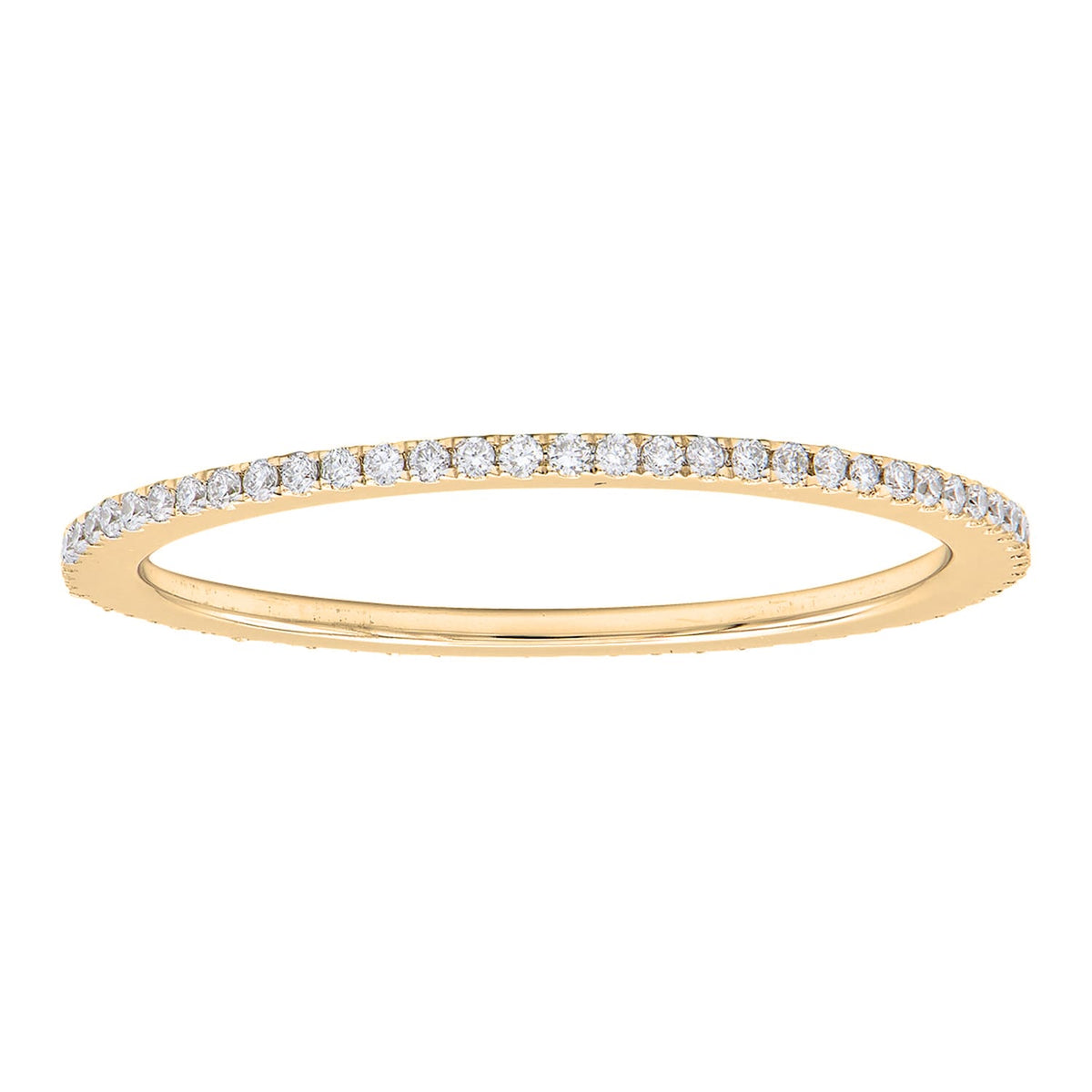 18K Yellow Gold Diamond Band, 0.16ct