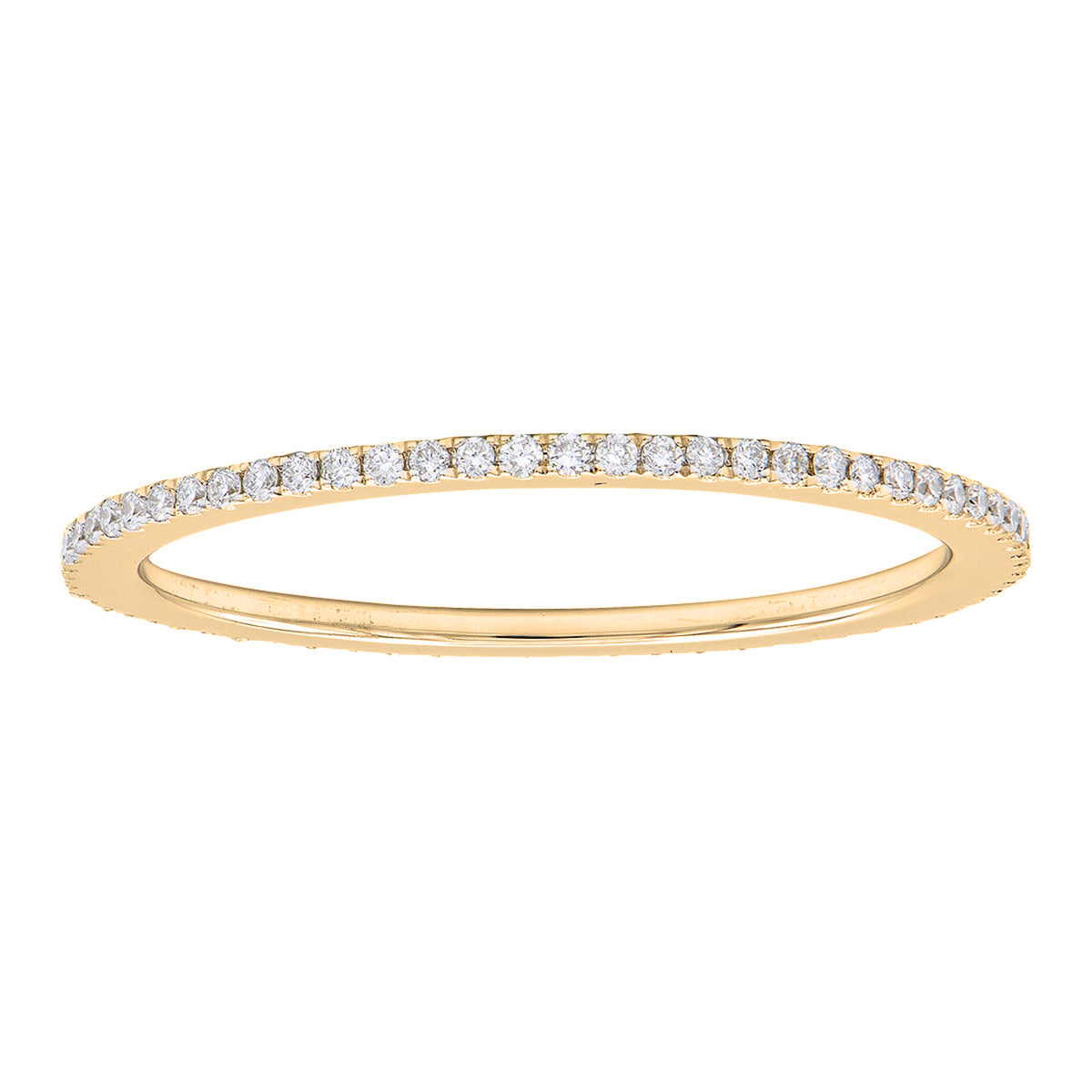 18K Yellow Gold Diamond Band, 0.12ct