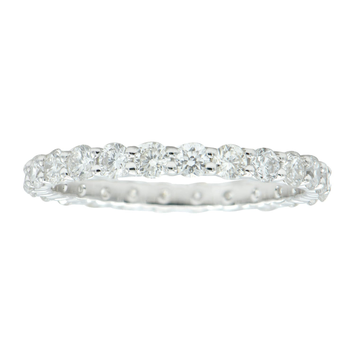 18K White Gold Diamond Band, 1.08ct